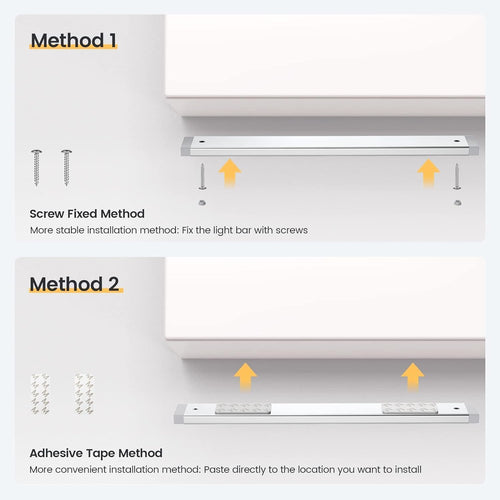 2 LED Unterbauleuchte 30 cm – Smarte Schrankbeleuchtung mit Berührungslosem Sensor & Dimmfunktion