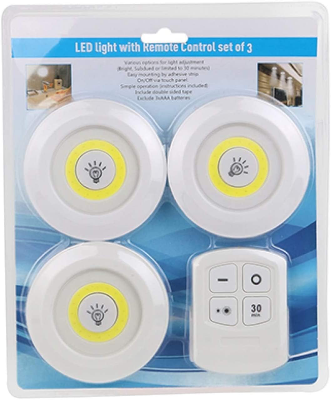 3er-Set LED-Schrankleuchten mit Fernbedienung – Flexibles Licht für Ihr Zuhause