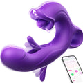 Stoßvibrator-Sexspielzeug, 3-in-1 Mund-, Zungen- und Schlagvibrator, G-Punkt-Vibrator mit 7 Schlag-, 7 Vibrations- und 5 Zungen- und Saugfunktionen