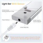 2 LED Unterbauleuchte 30 cm – Smarte Schrankbeleuchtung mit Berührungslosem Sensor & Dimmfunktion