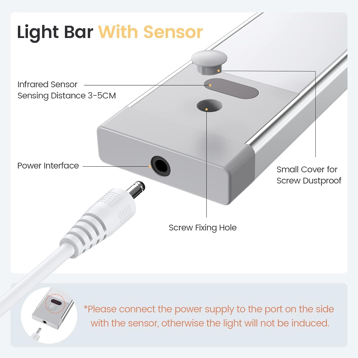 2 LED Unterbauleuchte 30 cm – Smarte Schrankbeleuchtung mit Berührungslosem Sensor & Dimmfunktion