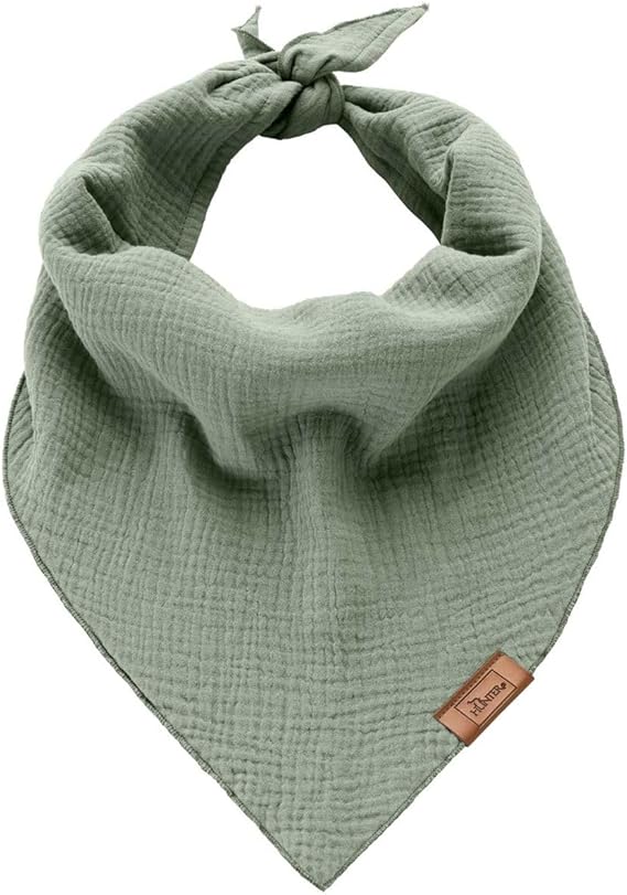 HUNTER Dreieckstuch Nola - Halstuch für den Hund - 2er Set  Grün + Grau - Größe L