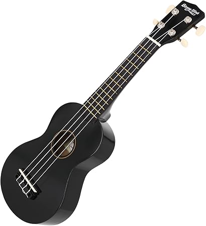 Strong Wind Sopran Ukulele 21 Zoll Lindenholz Ukulelen für Anfänger Vier Saiten Hawaii Gitarre Ukulele für Erwachsene Jugendliche, Schwarz