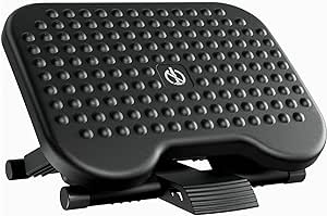 HUAUO Fußstützen, Fußstütze Schreibtisch 3 höhenverstellbar und winkelverstellbar, rutschfeste Fußstütze für Büro, Zuhause, Reisen