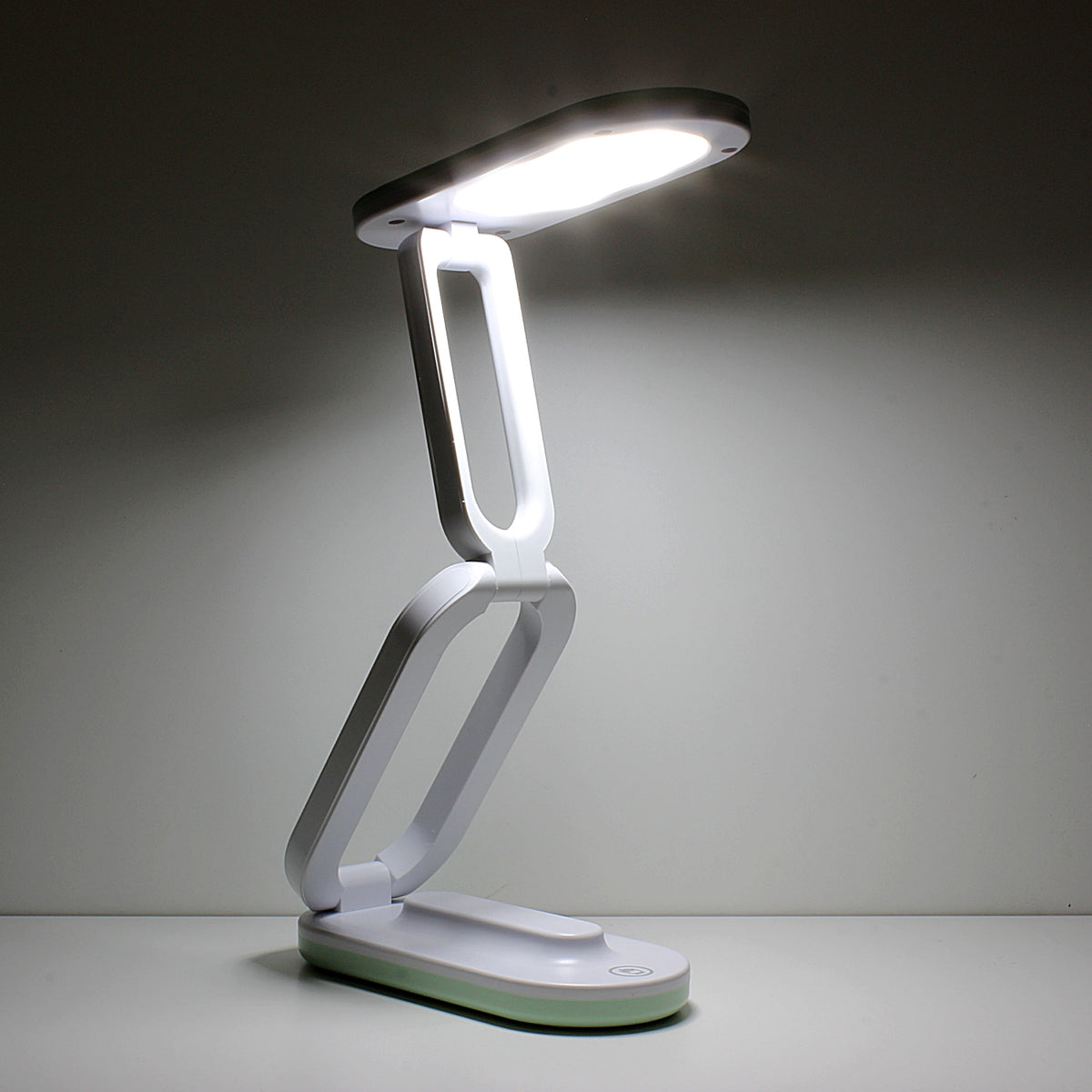 Dimmbare LED Schreibtischlampe USB & Akku betrieben I Faltbare Tischlampe 2 Modi Kalt- und Warm-Weiß