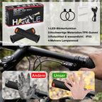 E-Scooter Blinker mit Lenkergriffen – LED Blinklicht Set mit kabelloser Fernbedienung | USB wiederaufladbar | Universell