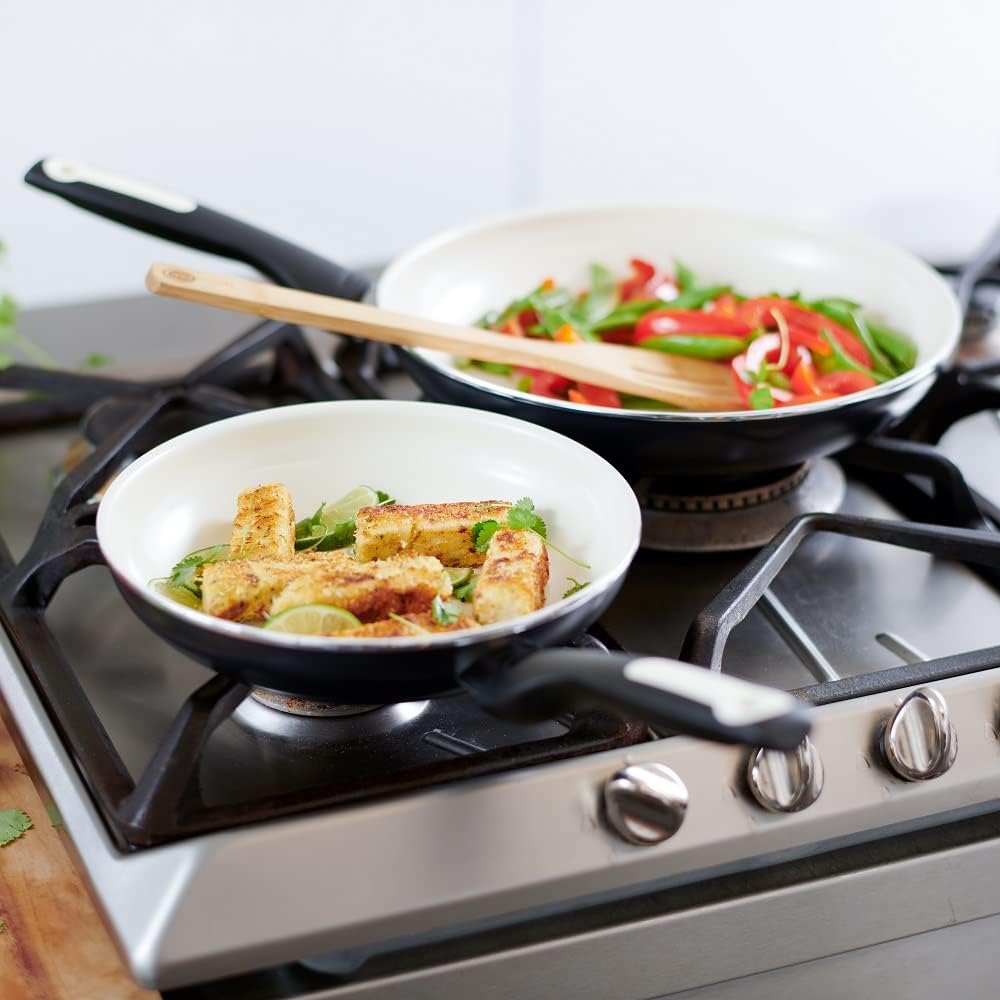 GreenPan Rio Bratpfannen-Set 2-teilig – 20 cm & 26 cm | PFAS-freie Keramik-Antihaftbeschichtung | Gesund kochen mit Stil