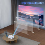 TOPVISION Full HD Beamer 1080P mit Bluetooth 5.1 & 100" Leinwand – 9500 Lumen | 4K-Unterstützung | Heimkino & Outdoor-Projektor