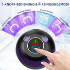 Ultraschallreinigungsgerät 45 kHz mit UV-Reinigung – Für Zahnschienen, Retainer, Prothesen, Schmuck & Zahnbürstenköpfe | 4 Reinigungsmodi | Schwarz
