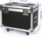 Flightcase mit Rollen 2-in-1 für 2 × 19x15W Moving Head Wash LED – Schwarz
