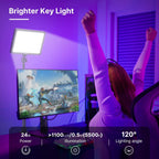 VIJIM K22 Key Light LED Videoleuchte mit Fernbedienung – Professionelles Studio-Licht für Streaming, Video & Fotografie