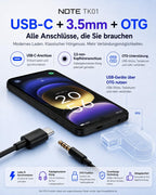 INVENS Note TK01 Smartphone ohne Vertrag – 6,52 Zoll HD+, 7 GB RAM + 32 GB Speicher, 4G LTE, Dual SIM, Android 12 – Blau