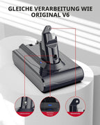 Morpilot 8000mAh Akku für Dyson V6, Ersatzakku für DC62 SV03 DC58 DC59 DC61 DC72 DC74 SV06 SV09 mit 3 waschbaren Filtern