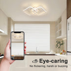 Große LED Deckenleuchte 65 cm – Modernes Quadratisches Design, Kaltweißes 6500K Licht und Gleichmäßige Raumausleuchtung