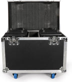 Flightcase mit Rollen 2-in-1 für 2 × 19x15W Moving Head Wash LED – Schwarz