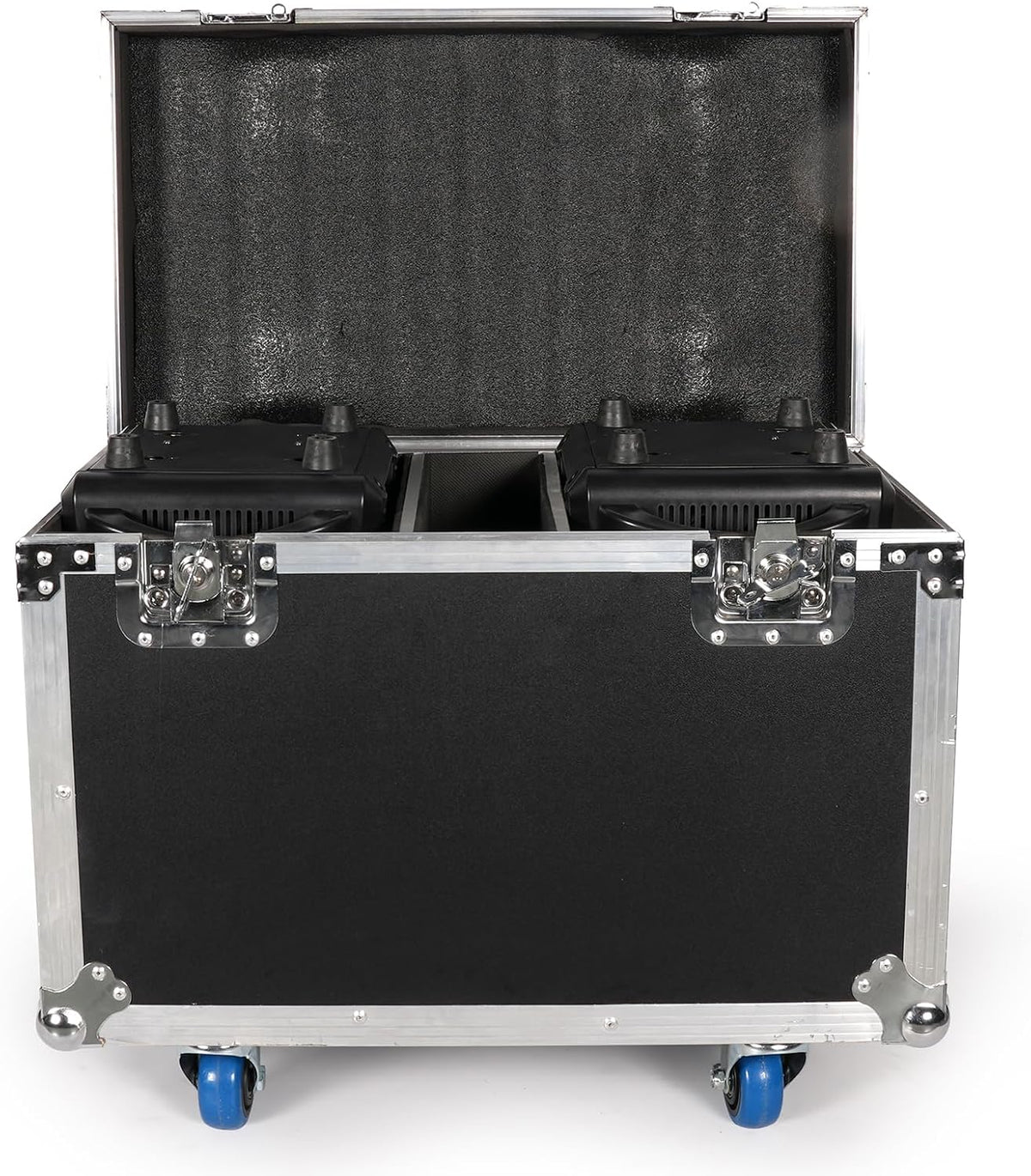 Flightcase mit Rollen 2-in-1 für 2 × 19x15W Moving Head Wash LED – Schwarz