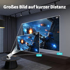 Mini Beamer / Smart Projektor – 4K-Unterstützung | 5G WiFi | Android 11 | 200 ANSI | 180° Drehbar