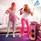 BIGBEN PARTY Speaker XL – 600 W Bluetooth-Lautsprecher | LED | Karaoke | 2 Mikrofone | Tragbar