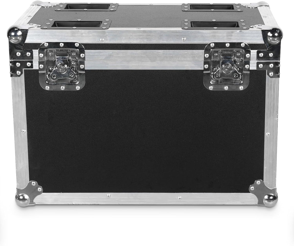 Flightcase mit Rollen 2-in-1 für 2 × 19x15W Moving Head Wash LED – Schwarz