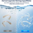 Ultraschallreinigungsgerät 45 kHz mit UV-Reinigung – Für Zahnschienen, Retainer, Prothesen, Schmuck & Zahnbürstenköpfe | 4 Reinigungsmodi | Schwarz