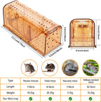 TAKRINK Mausefalle -  Lebend - 2er Set Lebendfalle - Hochsensibel Einfach zu bedienen -  Kindersicher und  wiederverwendbar