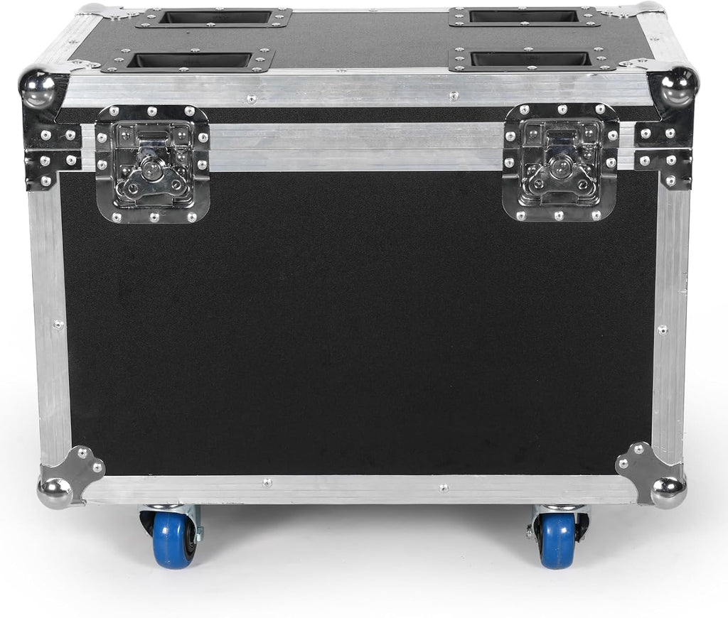 Flightcase mit Rollen 2-in-1 für 2 × 19x15W Moving Head Wash LED – Schwarz
