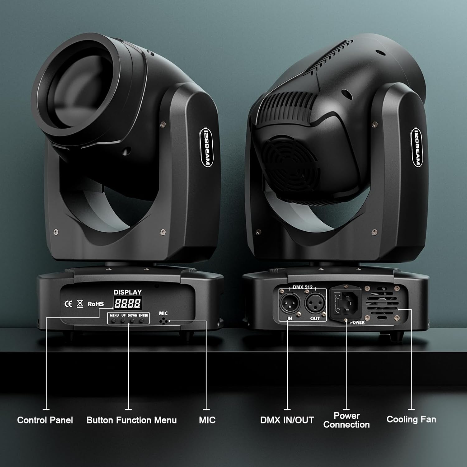 150W Mini Moving Head LED Spot Beam DMX512 – Profi Bühnenlicht mit Prisma | 11/13 Kanäle