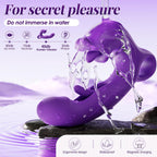 Stoßvibrator-Sexspielzeug, 3-in-1 Mund-, Zungen- und Schlagvibrator, G-Punkt-Vibrator mit 7 Schlag-, 7 Vibrations- und 5 Zungen- und Saugfunktionen