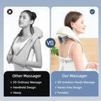 Nackenmassagegerät mit Wärme, Kabelloses Nackenmassagegerät zur Schmerzlinderung, elektrische Shiatsu Schulter Massagegerät mit verstellbaren Trägern für oberen unteren Rückens, Taillenmuskel white