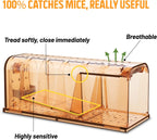 TAKRINK Mausefalle -  Lebend - 2er Set Lebendfalle - Hochsensibel Einfach zu bedienen -  Kindersicher und  wiederverwendbar