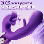Stoßvibrator-Sexspielzeug, 3-in-1 Mund-, Zungen- und Schlagvibrator, G-Punkt-Vibrator mit 7 Schlag-, 7 Vibrations- und 5 Zungen- und Saugfunktionen