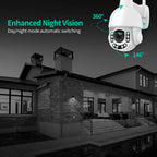 NETVUE WiFi Überwachungskamera Außen – 2K 3MP PTZ 360° Dome-Kamera mit Farbnachtsicht, Personenerkennung & 2-Wege-Audio (B-Ware)