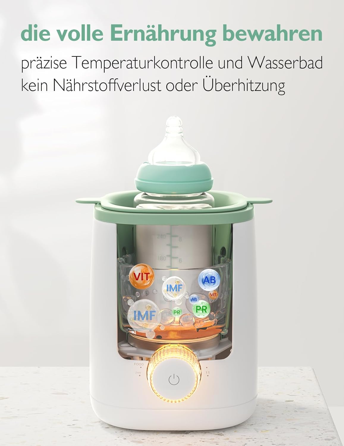 Momcozy MW02 9-in-1 Flaschenwärmer – Schnelles und präzises Erwärmen für Milch & Babykost