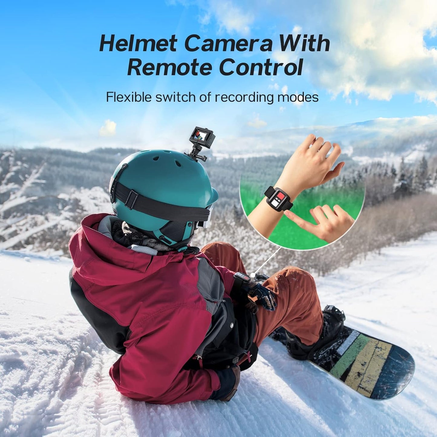 Surfola Action Cam 4K, Unterwasserkamera 40M Wasserdicht 20MP EIS Bildstabilisierun 170° Weitwinkel Helmkamera WiFi Actionkameras mit Externem Mikrofon 2 Akkus und Zubehör Kit 2.4G Fernbedienung