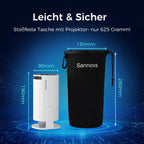 Mini Beamer / Smart Projektor – 4K-Unterstützung | 5G WiFi | Android 11 | 200 ANSI | 180° Drehbar