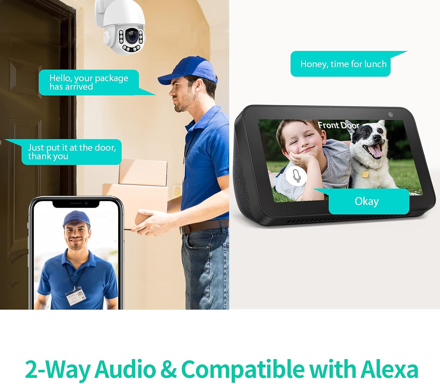 NETVUE WiFi Überwachungskamera Außen – 2K 3MP PTZ 360° Dome-Kamera mit Farbnachtsicht, Personenerkennung & 2-Wege-Audio (B-Ware)