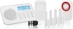 Olympia - Premium Alarmanlagen Set Protect 9878 GSM | Alarmanlage Haus mit Außensirene | Funk Alarmanlage Wohnung mit App | Plug&Play bis zu 32 Sensoren mit GSM Modul