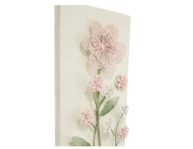 ABELLA Arte Wanddekoration Blumenmotiv Holz & Metall (QVC)