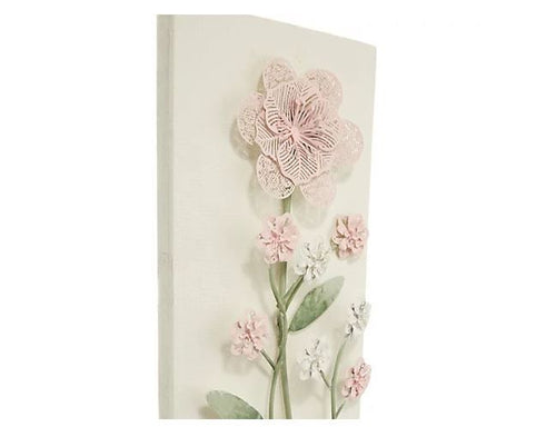ABELLA Arte Wanddekoration Blumenmotiv Holz & Metall (QVC)
