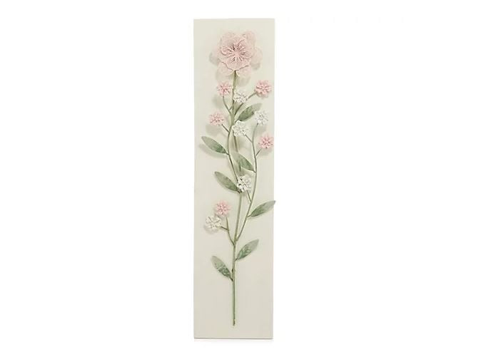 ABELLA Arte Wanddekoration Blumenmotiv Holz & Metall (QVC)