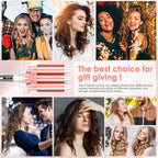 3-Fässer Lockenstab 32 mm – Professionelle Beach Waves &amp; Locken mit LCD-Temperaturanzeige
