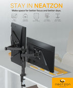 Dual Monitor Halterung NZ-ARM-01 – für 2 Monitore 13–27 Zoll | VESA 75x75 / 100x100
