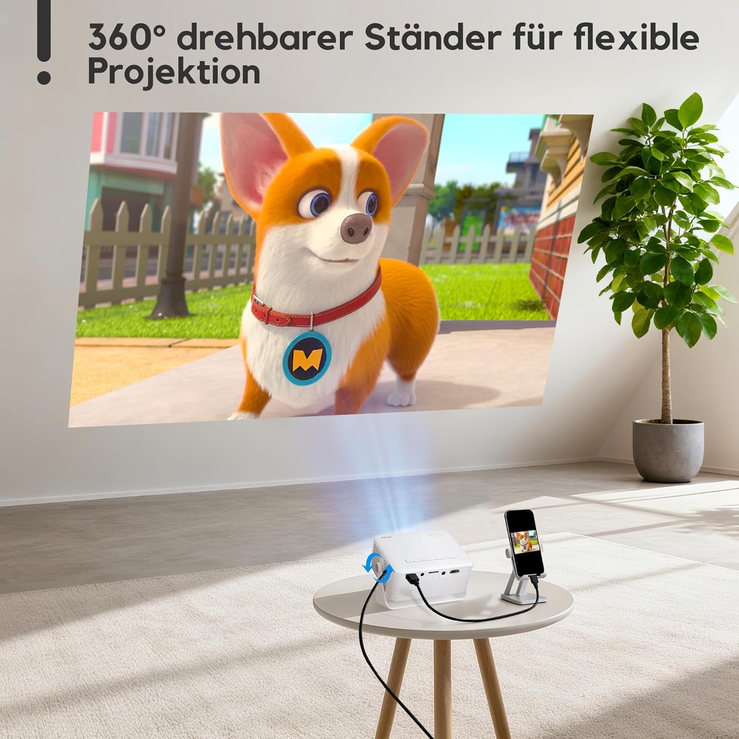 AKIYO O1 Mini Beamer – Kompakt, leistungsstark und flexibel für Ihr Heimkino