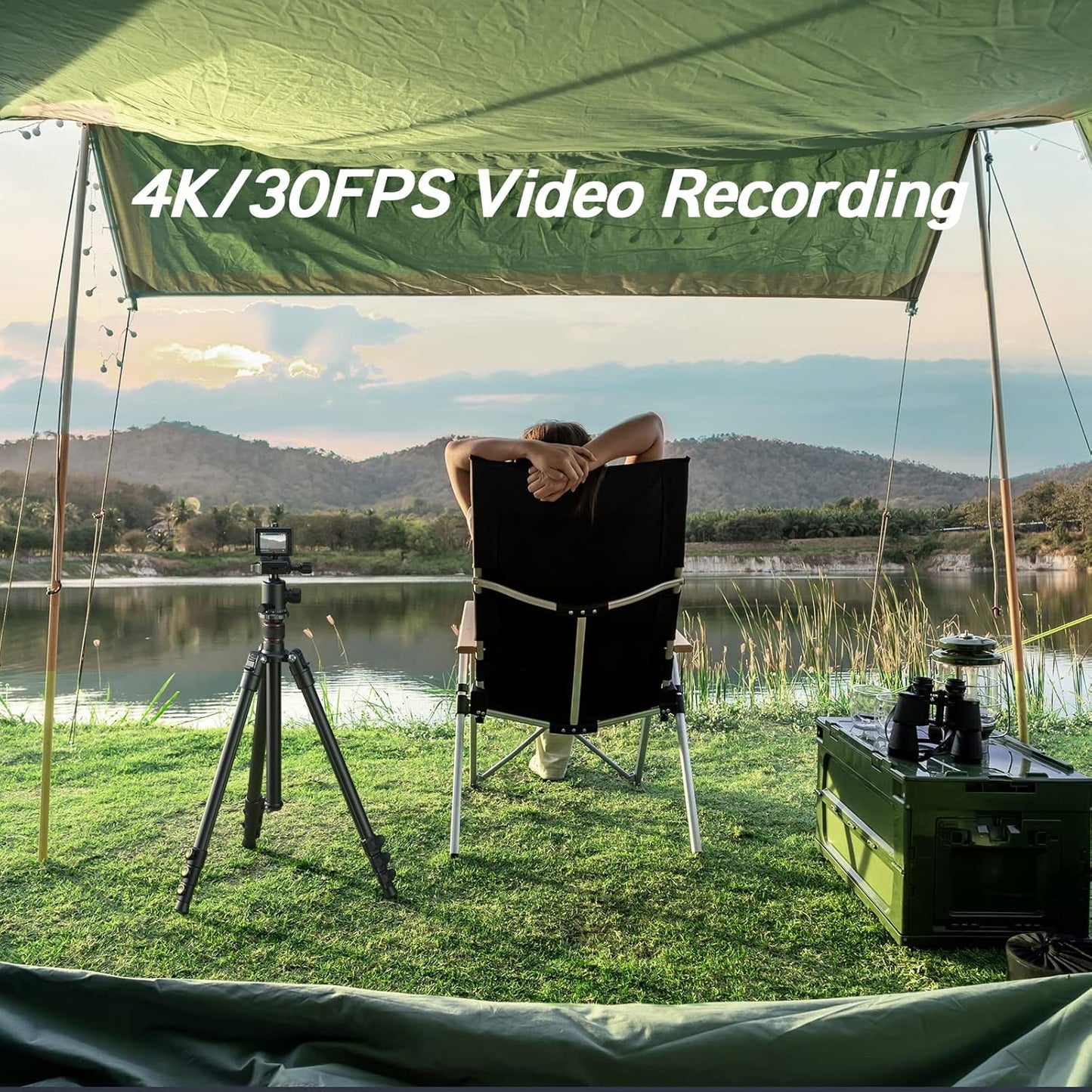 Surfola Action Cam 4K, Unterwasserkamera 40M Wasserdicht 20MP EIS Bildstabilisierun 170° Weitwinkel Helmkamera WiFi Actionkameras mit Externem Mikrofon 2 Akkus und Zubehör Kit 2.4G Fernbedienung