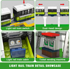 Mould King 12040 Technik Ferngesteuerter Zug mit Bahnhof – 1.957 Teile | Elektrischer Klemmbaustein-Bausatz
