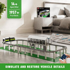 Mould King 12040 Technik Ferngesteuerter Zug mit Bahnhof – 1.957 Teile | Elektrischer Klemmbaustein-Bausatz