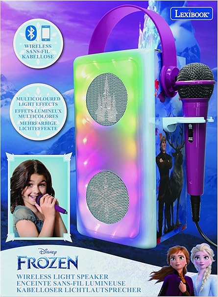 Lexibook, Frozen, Wireless Bluetooth® Speaker mit  Mikrophone, Multicolor Licht effekte, SD/TF Card Slot,  (B-Ware) Gerät NEU &/ Karton kann leicht beschädigt sein)