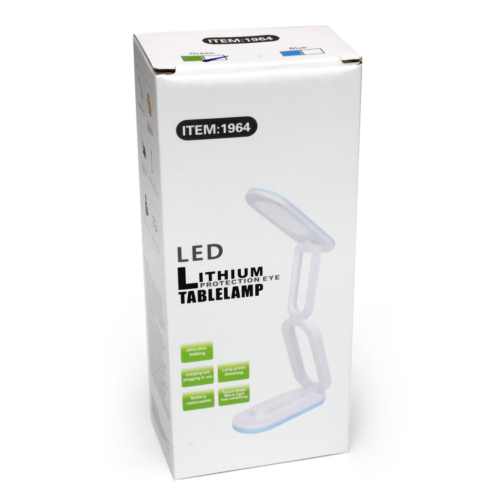 Dimmbare LED Schreibtischlampe USB & Akku betrieben I Faltbare Tischlampe 2 Modi Kalt- und Warm-Weiß