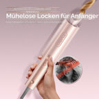 TYMO CURLPRO Plus Automatischer Lockenstab 25 mm – Beach Waves & Große Locken | Keramik | Anti-Verbrennung | Gold/Rosé