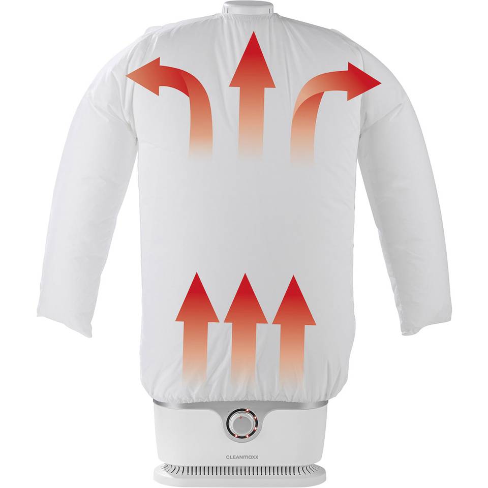 CleanMaxx 00384 Hemdenbügler – Perfekt gebügelte Hemden in Minuten (1800 W, Weiß)